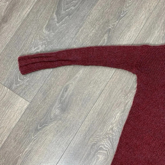Aritzia Talula Lenox Cardigan Sweater Knit Heathered Cashmere Wool Burgundy XXS - Picture 10 of 14